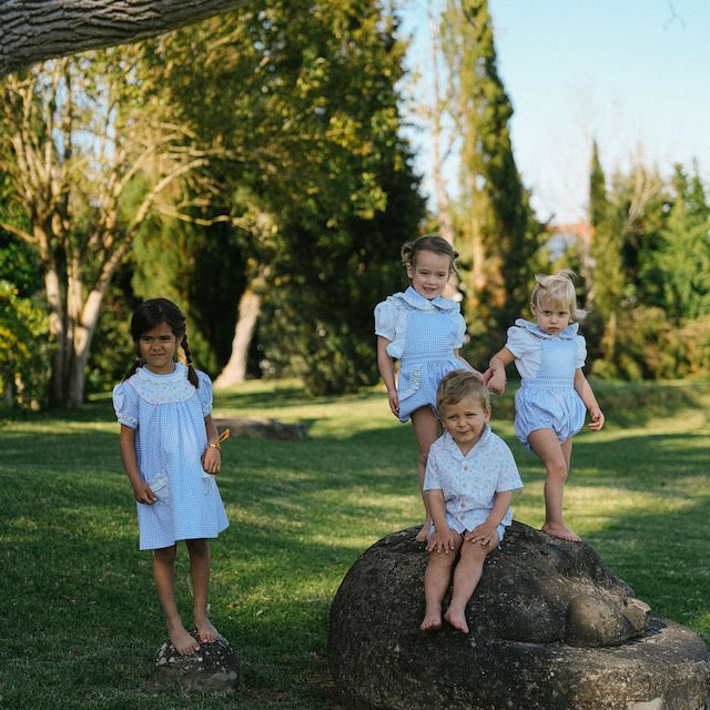 Calções vichy lavanda