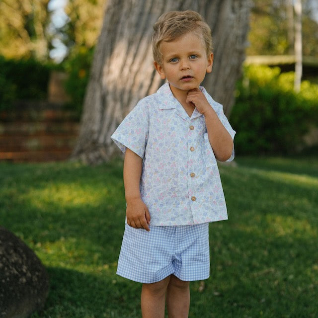 Camisa flores lavanda