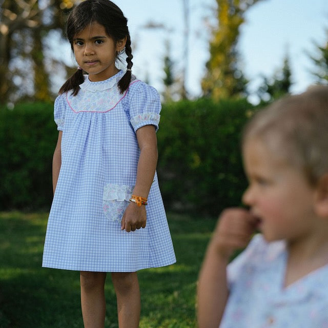 Vestido vichy lavanda