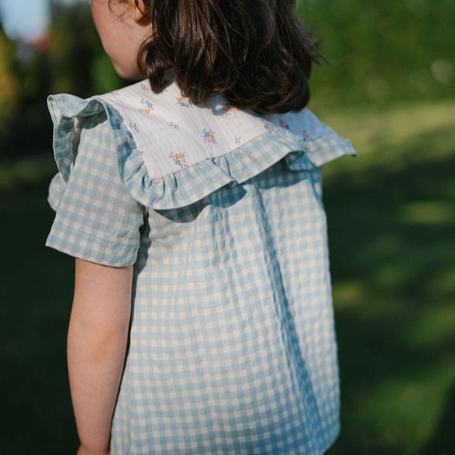 Plaid and floral shirt
