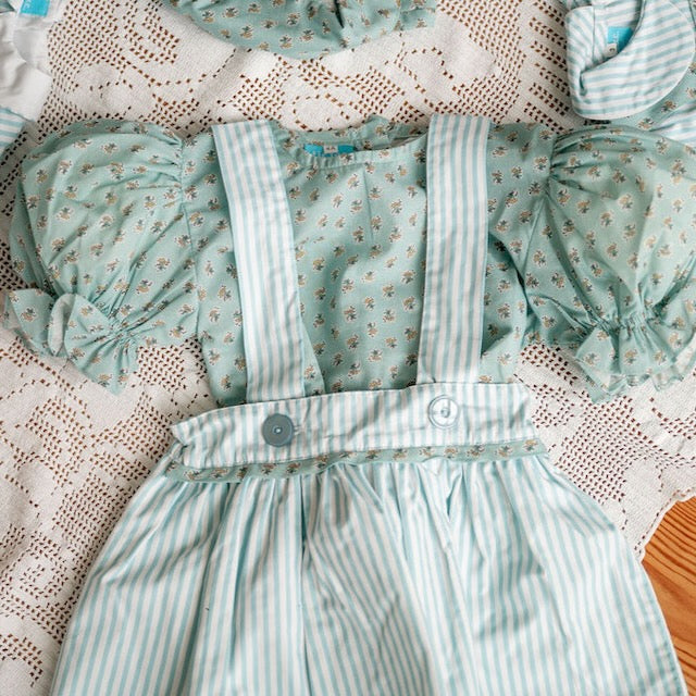Camisa verde água flores