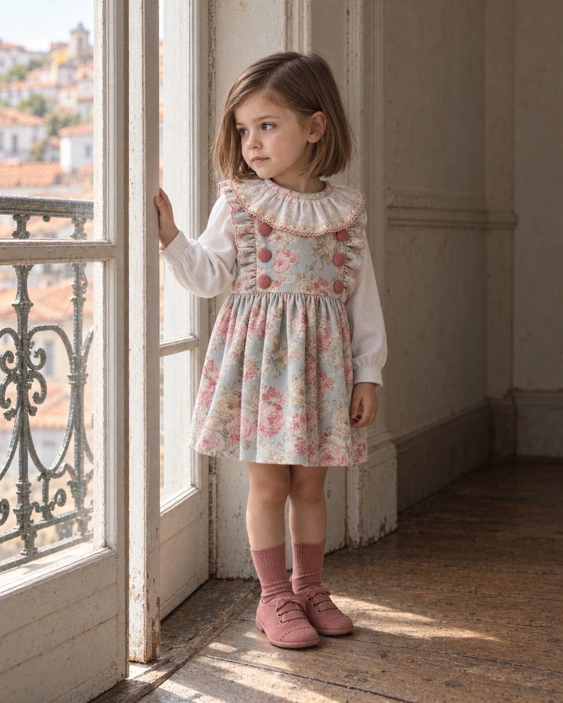 Saia veludine flores