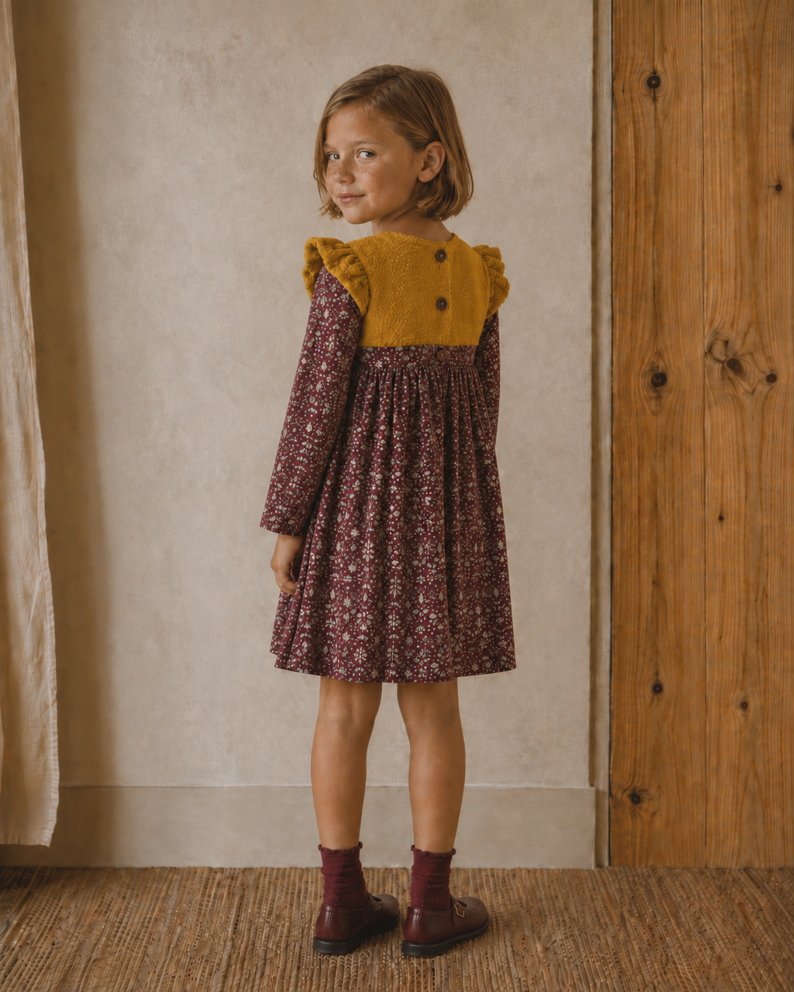 Vestido bolotas com colete