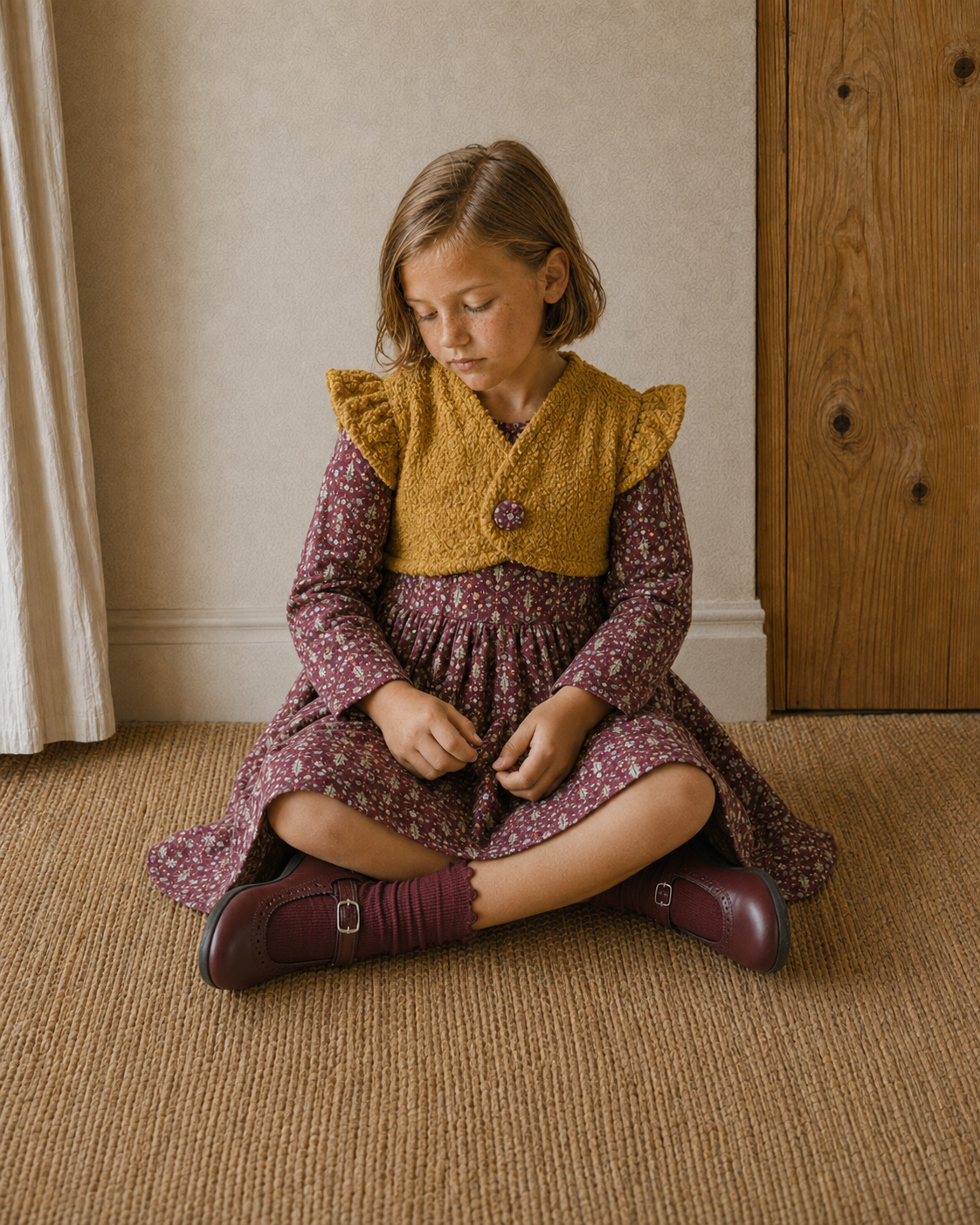 Vestido bolotas com colete