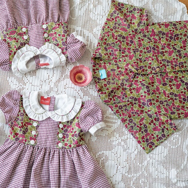 Camisa flores bordeaux