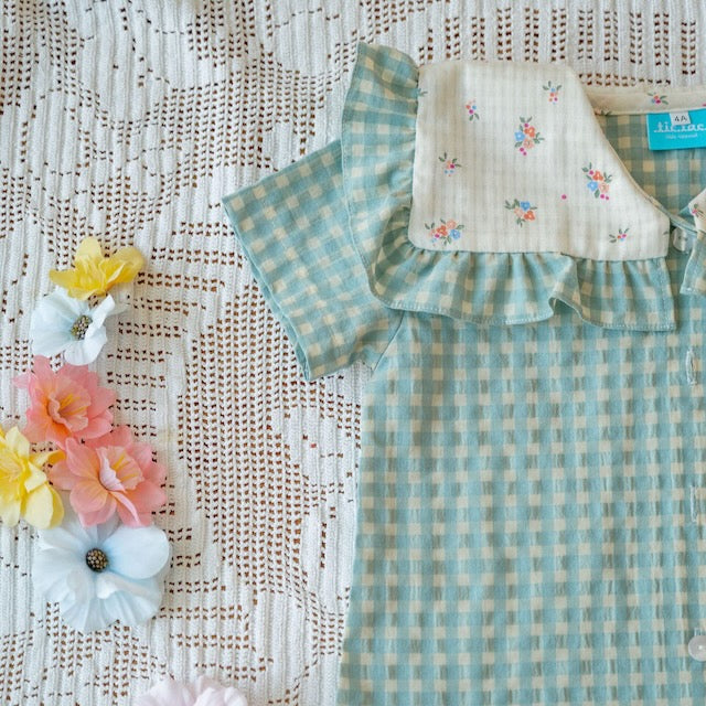Plaid and floral shirt