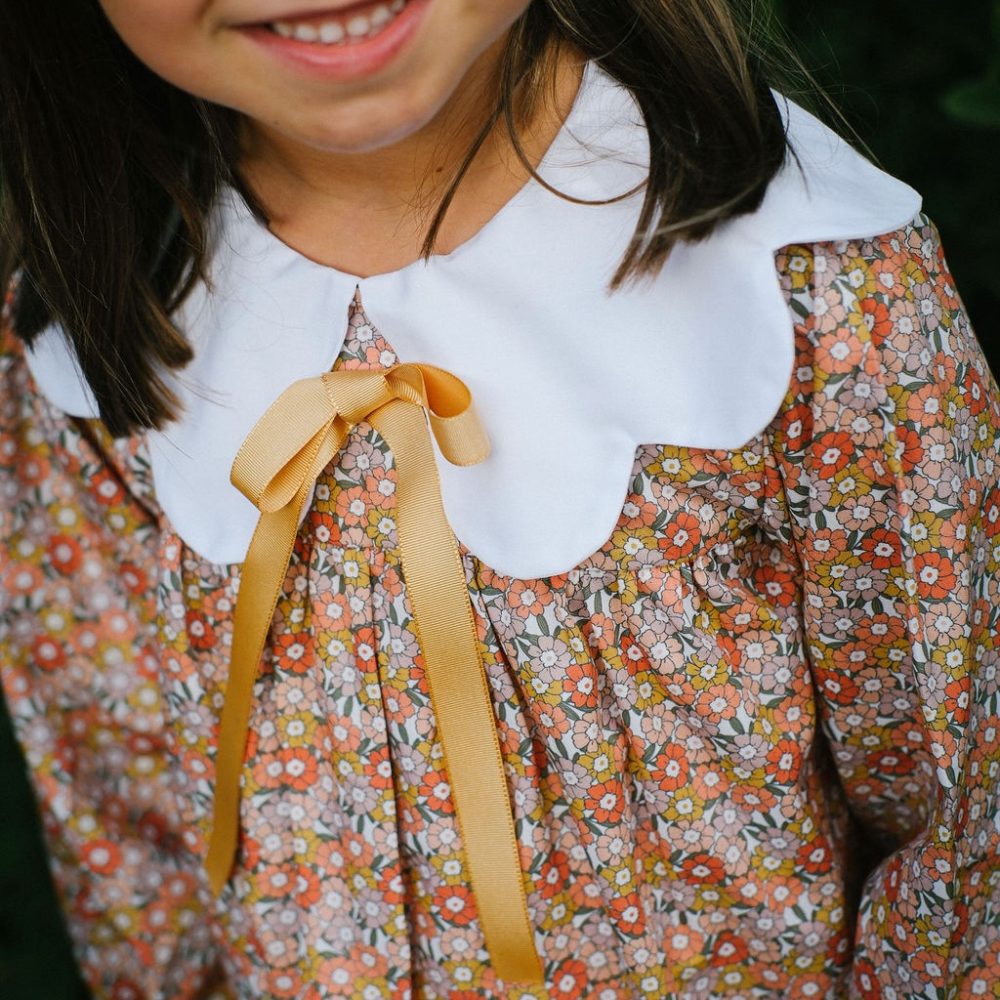 Vestido flores com gola branca - Image 9