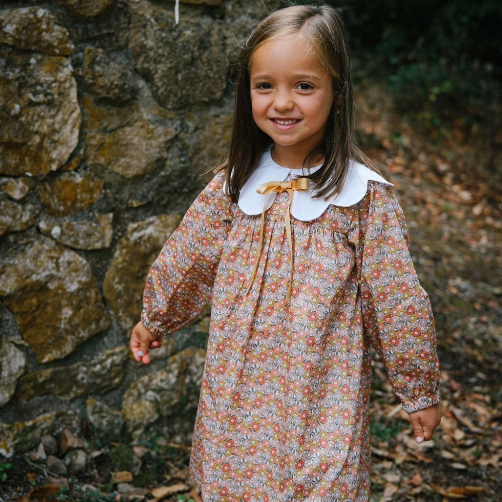 Vestido flores com gola branca - Image 2