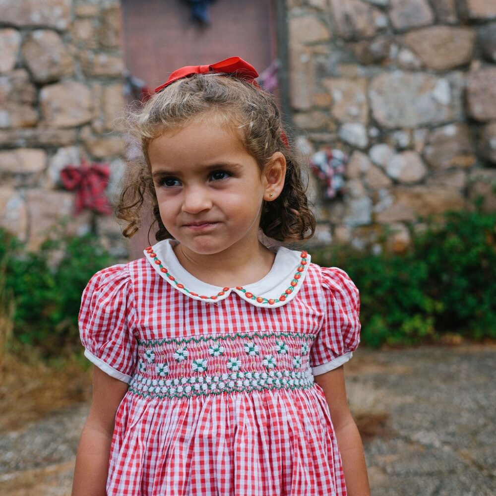 Vestido quadradinhos com smocks - Image 9