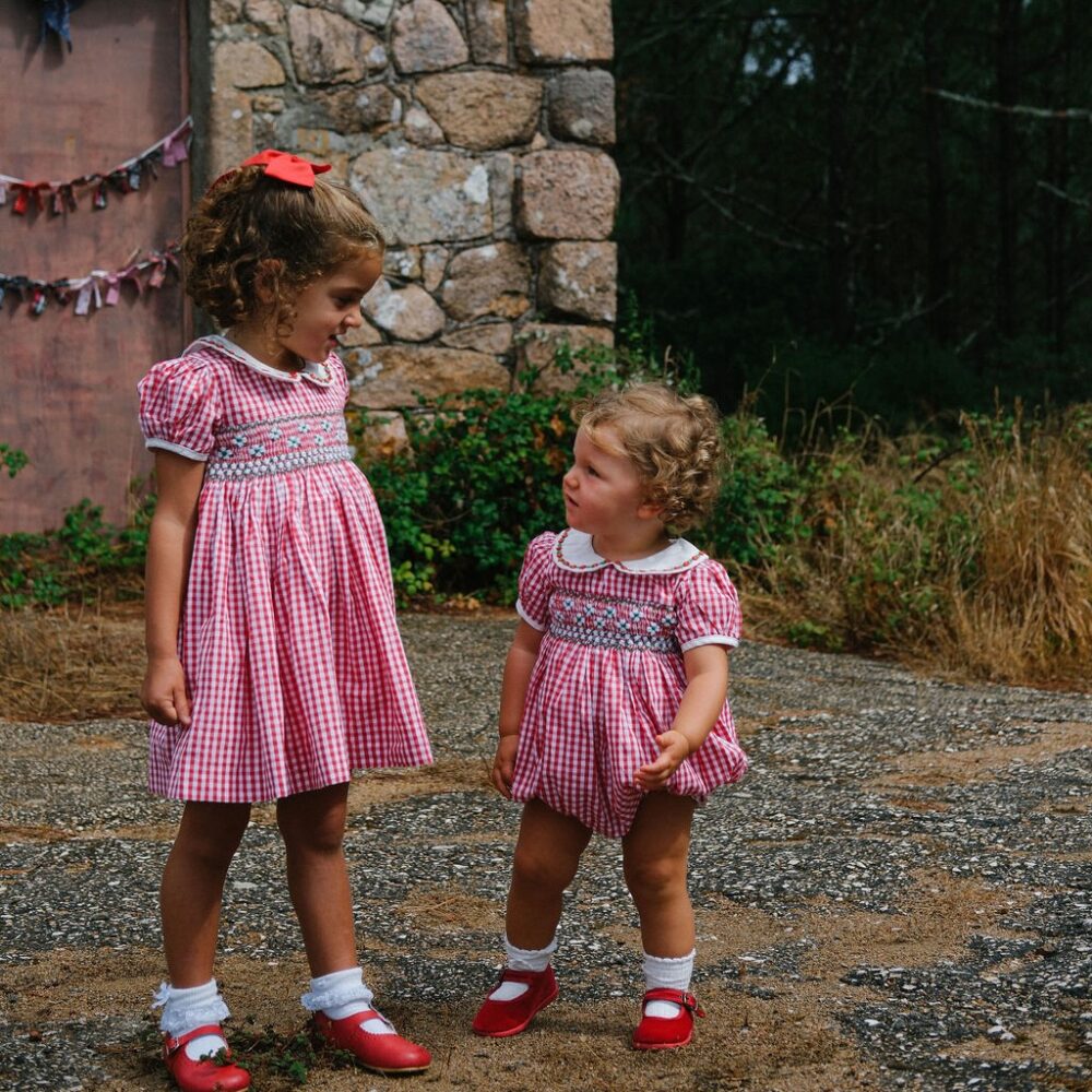 Vestido quadradinhos com smocks - Image 8