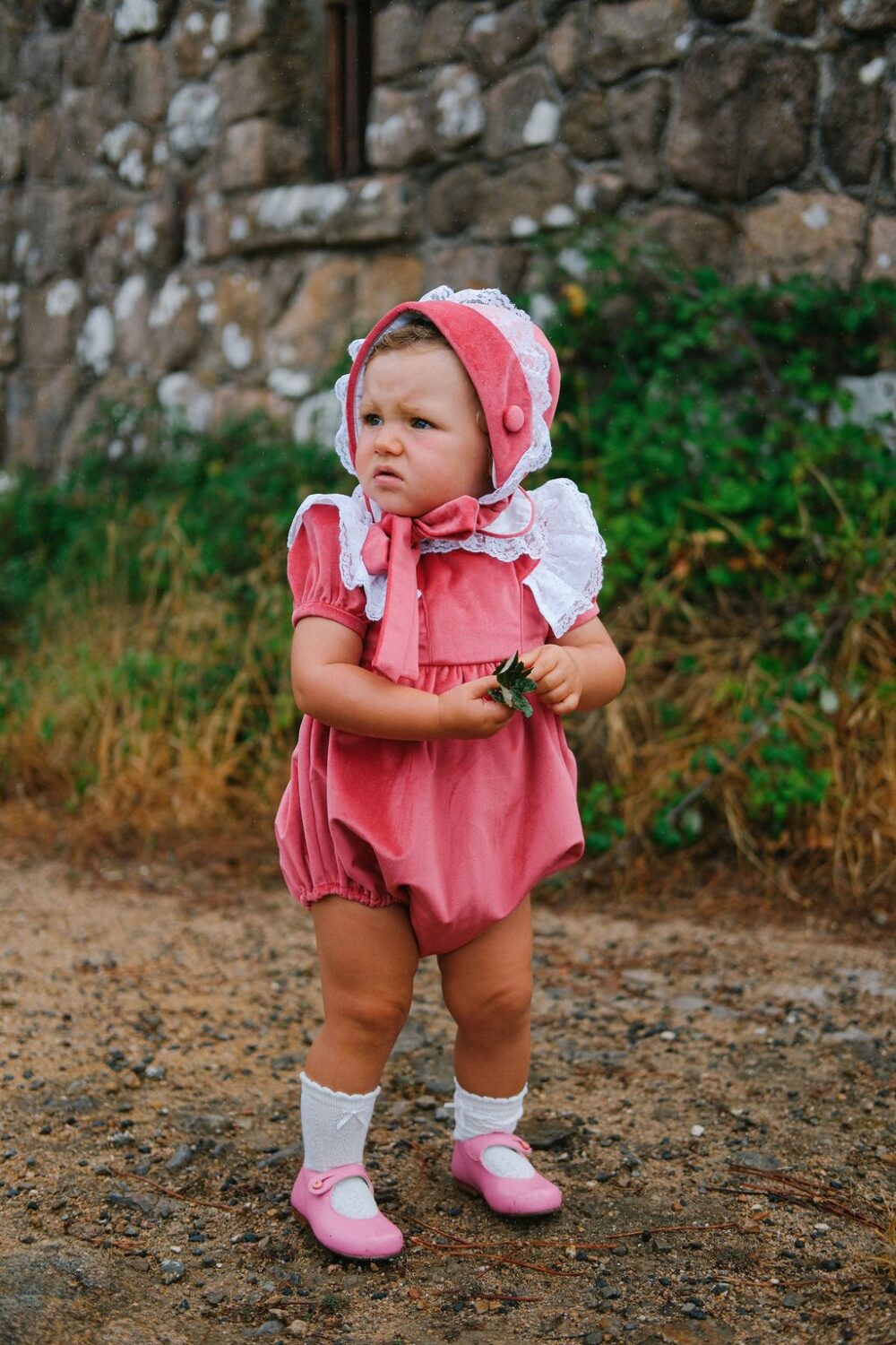 Raspberry velvet romper - Image 3