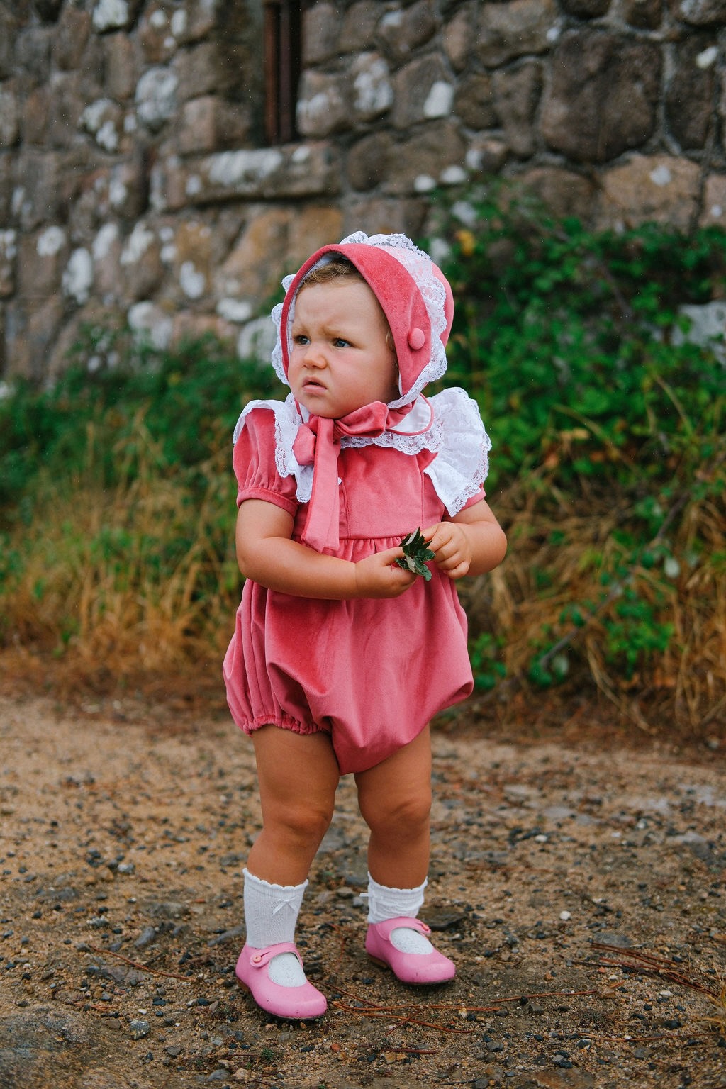 Raspberry velvet romper - Image 3