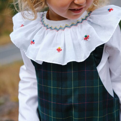 Camisa gola smocks