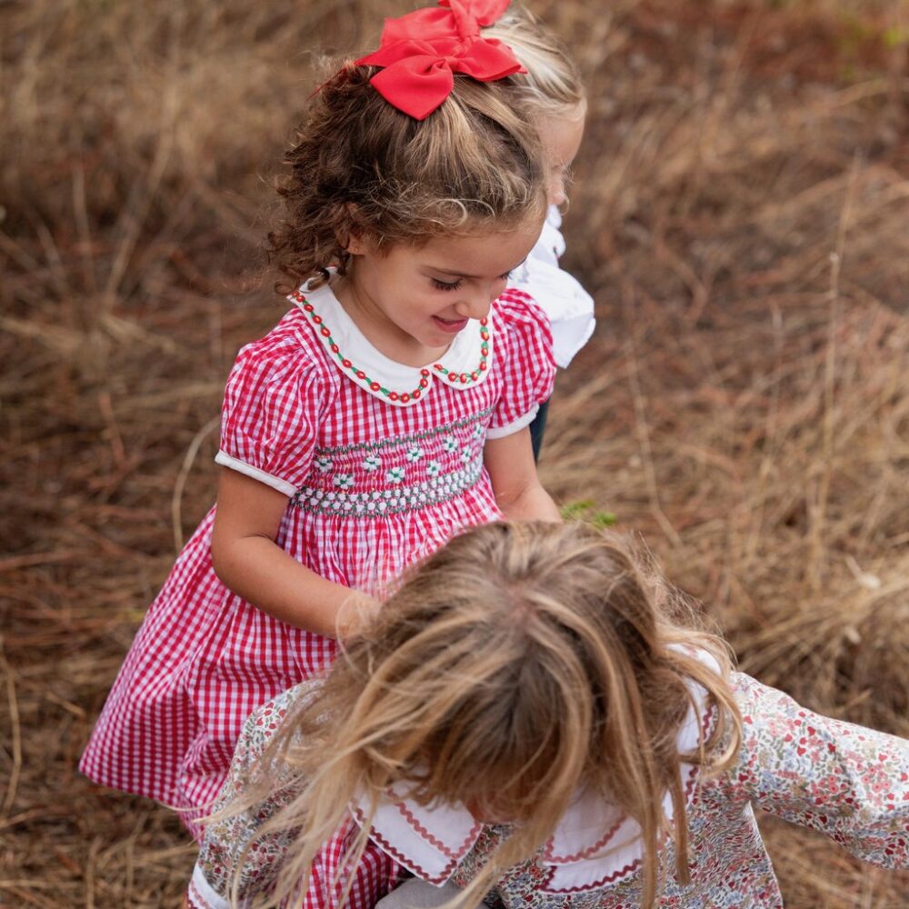 Vestido quadradinhos com smocks - Image 3