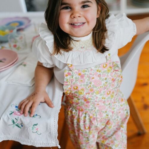 Liberty floral overalls