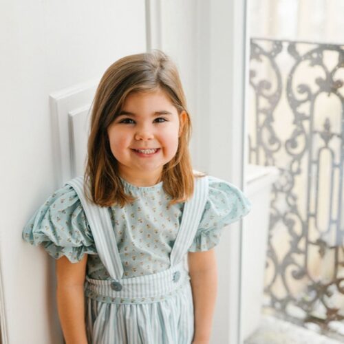 Camisa verde água flores