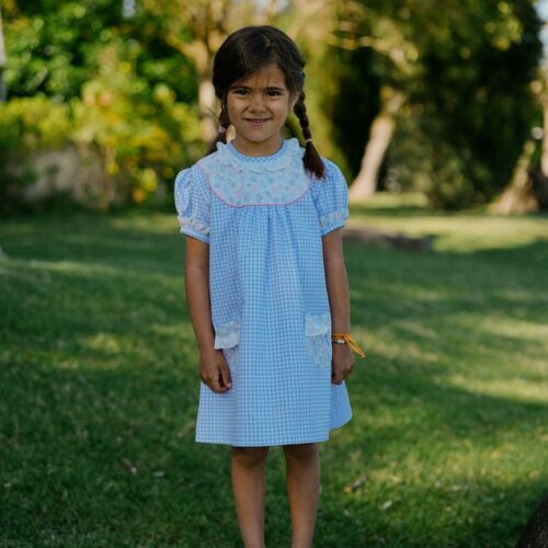 Vestido vichy lavanda